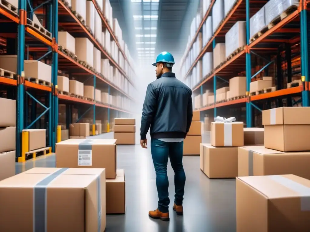 Implementación de blockchain en logística: Eficiencia y transparencia en almacén con avanzada tecnología de escaneo y seguimiento de paquetes