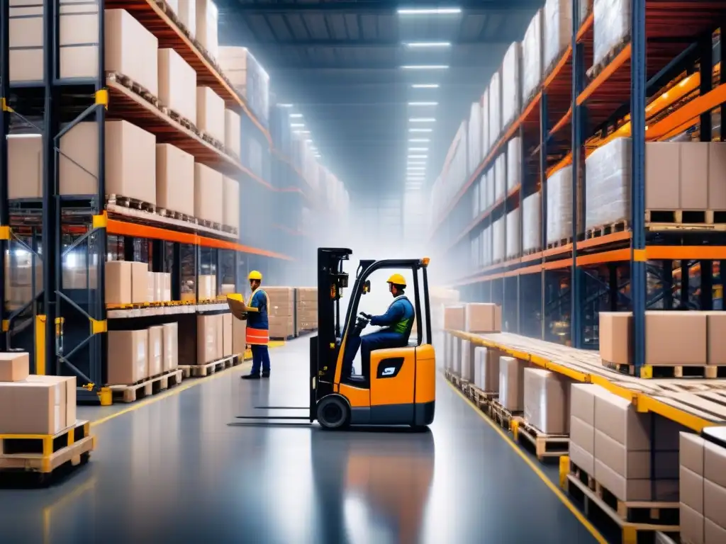 Centro logístico eficiente con personalización y análisis de datos en movimiento constante