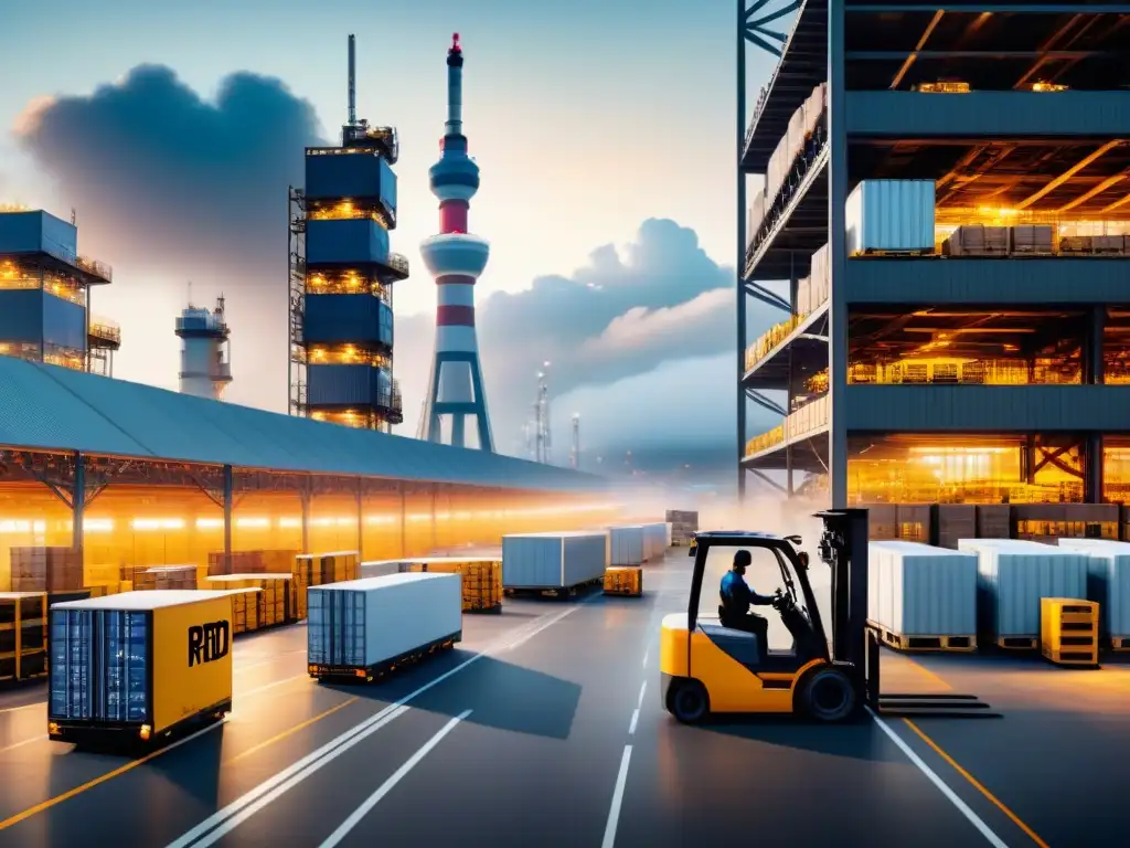 Centro logístico tecnológico: eficiencia y coordinación con Big Data Un centro logístico eficiente y sostenible con Big Data en logística sostenible, vehículos de transporte y trabajadores coordinados