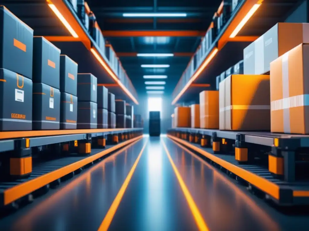 Centro logístico del futuro: robots, tecnología y eficiencia Un centro logístico futurista con soluciones tecnológicas para logística suscripción