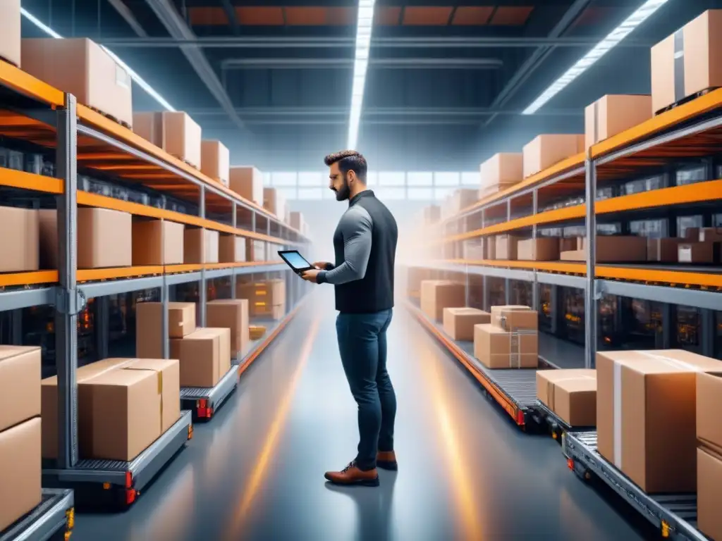 Centro de Microfulfillment: Tecnología Innovadora y Eficiencia Un centro de Microfulfillment innovador con tecnología avanzada y eficiente uso del espacio