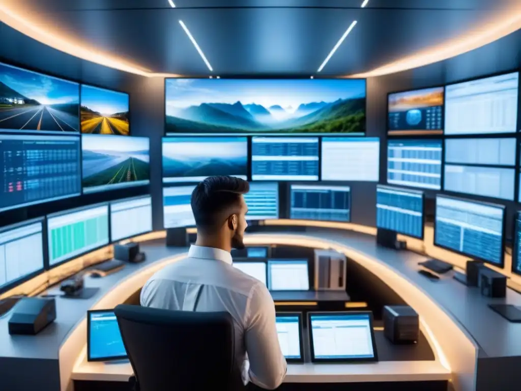 Centro de operaciones digitales seguro en empresa logística del mundo digital