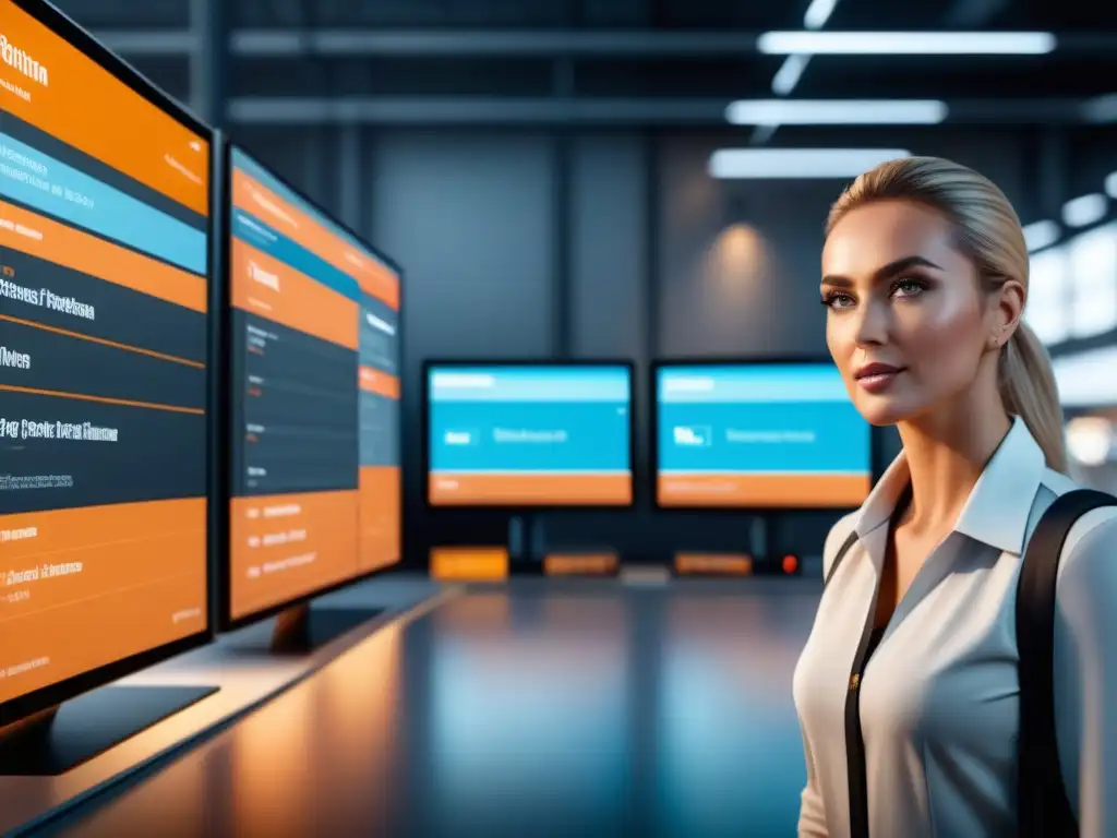 Comparativa software logístico: funcionalidades y métricas clave Comparación detallada de software líder en logística innovadora, mostrando funciones y análisis en pantalla dividida