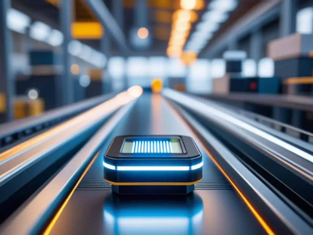 Sensor de Visión Artificial en Acción: Detalles Precisos en Alta Resolución Detalle de sensor de visión artificial en inspección automatizada de paquetes