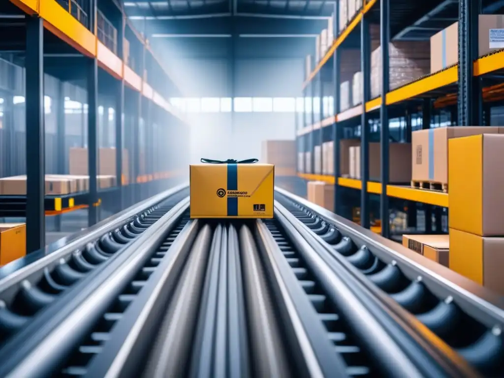 Eficiencia máxima en integración vertical: Intrincado sistema de cinta transportadora vertical en un almacén de alta tecnología