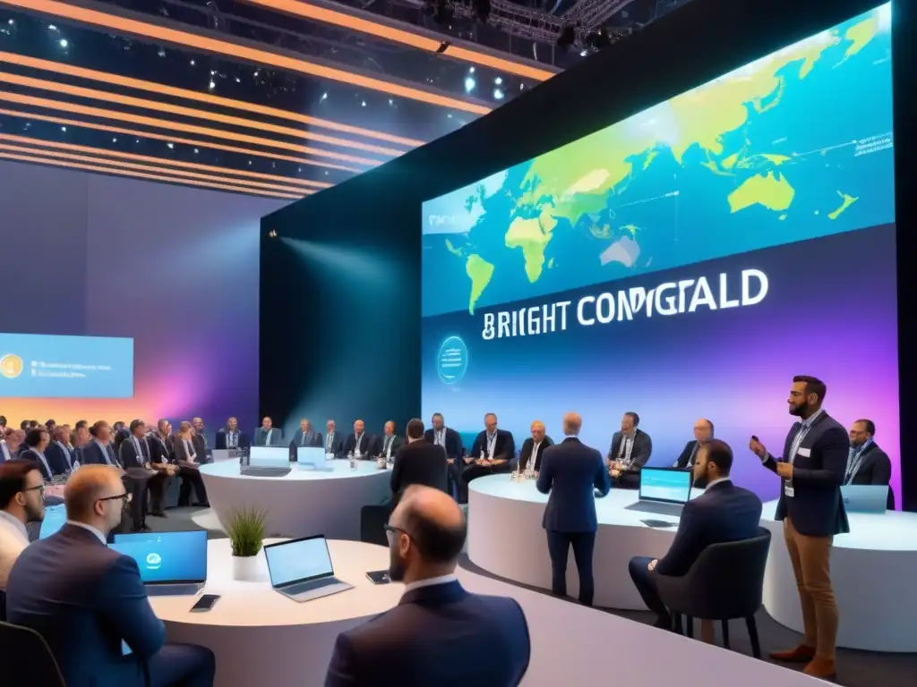 Evento logístico del futuro: innovación y tecnología en acción Un evento de logística innovadora 2023 con tecnología avanzada y soluciones innovadoras, profesionales en conversaciones y demostraciones interactivas