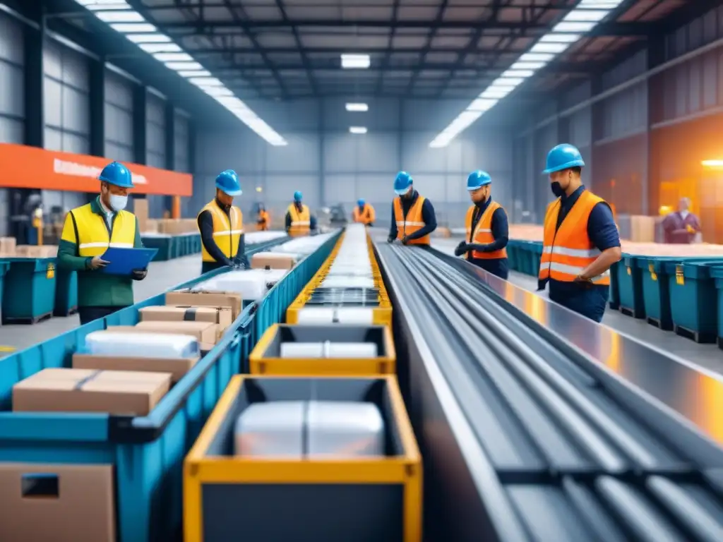 Logística inversa sostenible: eficiencia y compromiso ambiental en acción Logística inversa sostenible y eficiente: Trabajo en equipo en almacén de devoluciones con reciclaje y tecnología