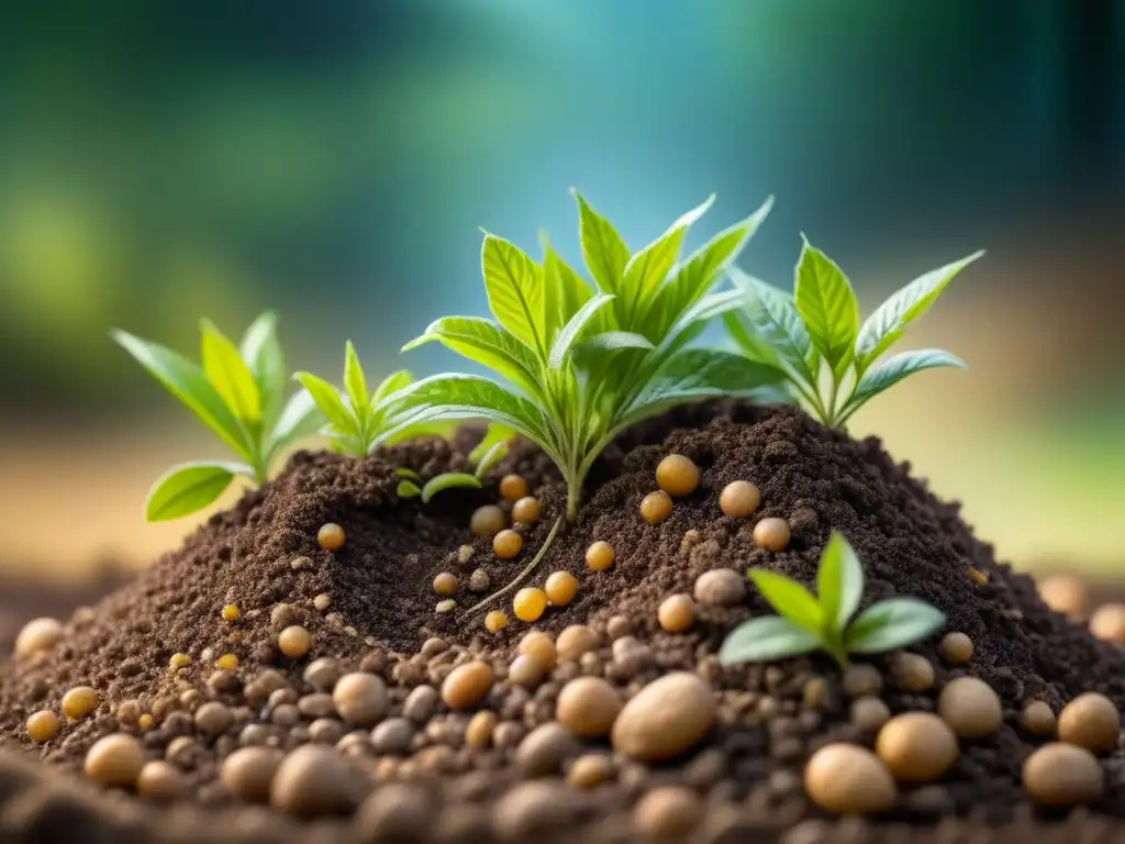 Transformación asombrosa de envase compostable en suelo: proceso detallado Transformación del material de empaque en suelo orgánico, detallando la compostabilidad en transporte