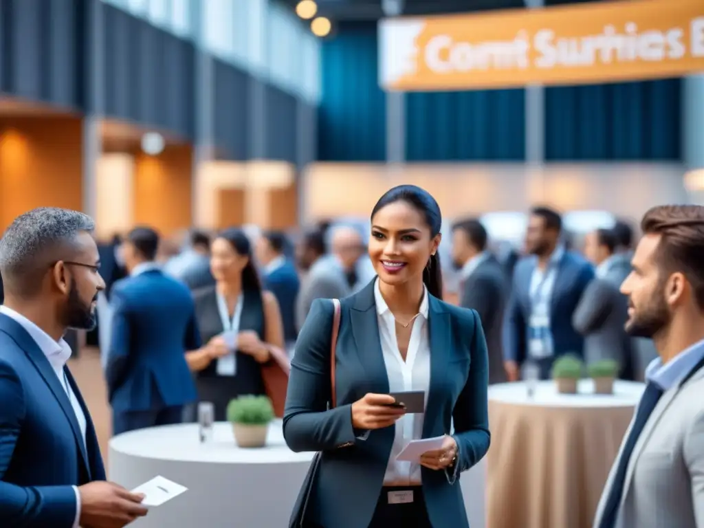 Evento de networking logístico: profesionales en acción Profesionales en evento de networking logístico eficiente