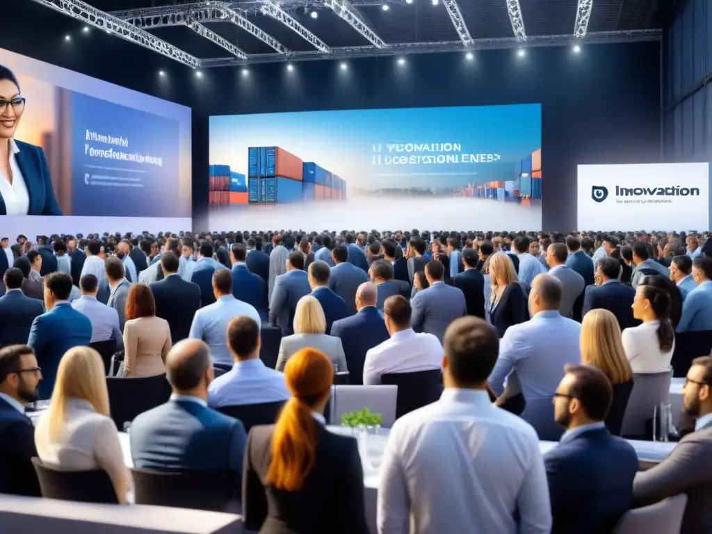 Profesionales de logística en evento educativo de desarrollo profesional