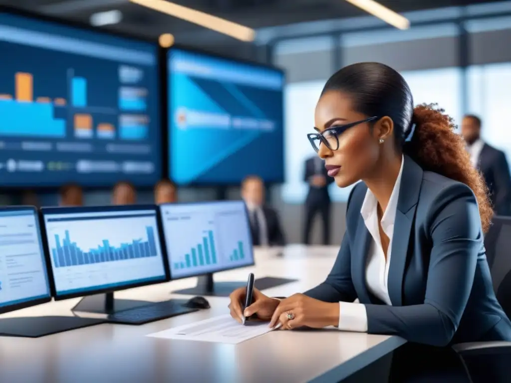 Profesionales de logística en evento educativo y desarrollo profesional, resolviendo problemas de cadena de suministro