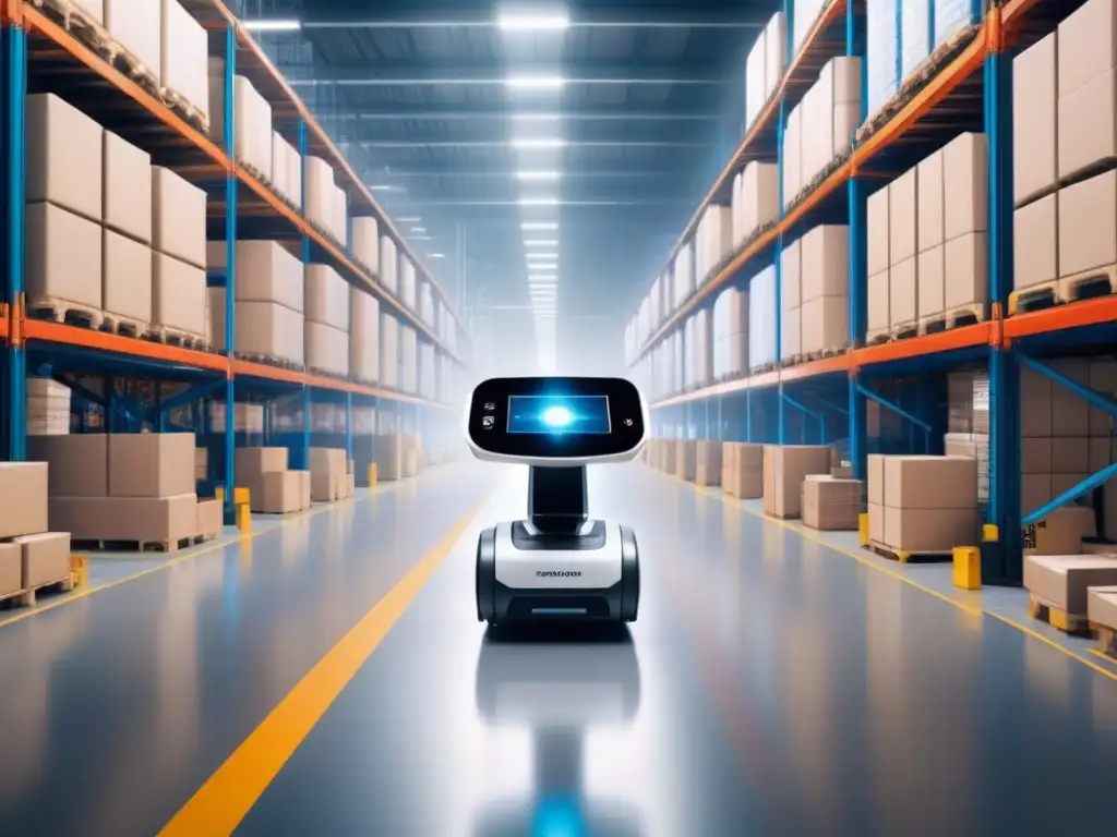 Robots autónomos realizando eficiente logística inversa, integración inteligencia artificial